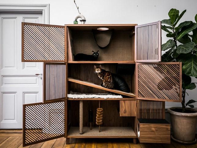 Még nem láttunk ennél dizájnosabb macskabútort!