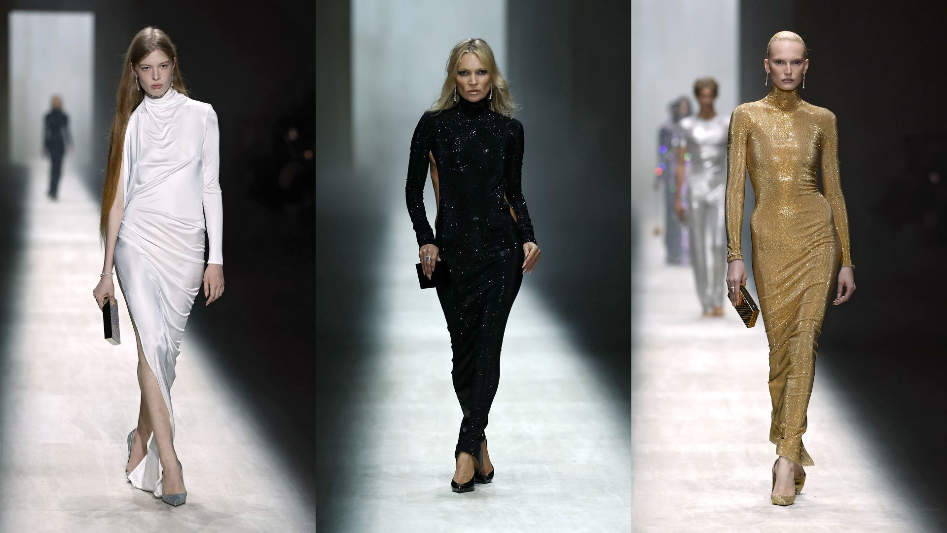 Kate Moss és sztárokkal teli első sor: nagyot robbant Demna első Gucci-bemutatója